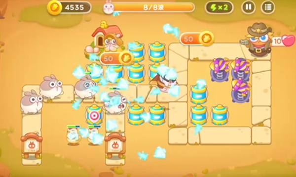 《保卫萝卜4》波仔很忙第10关怎么过