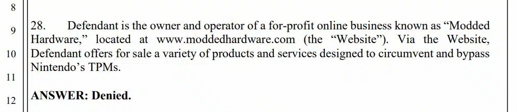 任天堂起诉Switch破解商店老板，对方否认指控欲自辩