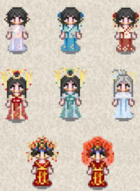 《星露谷物语》国风Mod推出JA_Traditional Chinese Costumes 尾号4134，领略中国传统服饰之美