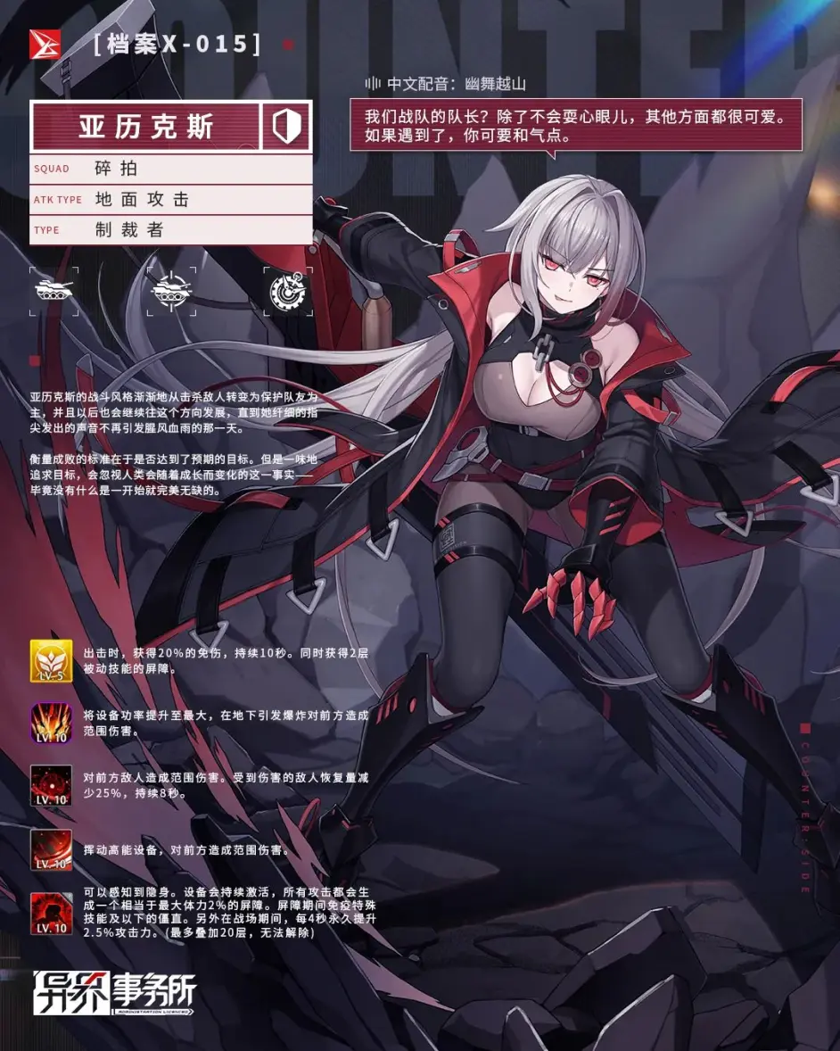 《异界事务所》再武装亚历克斯技能一览