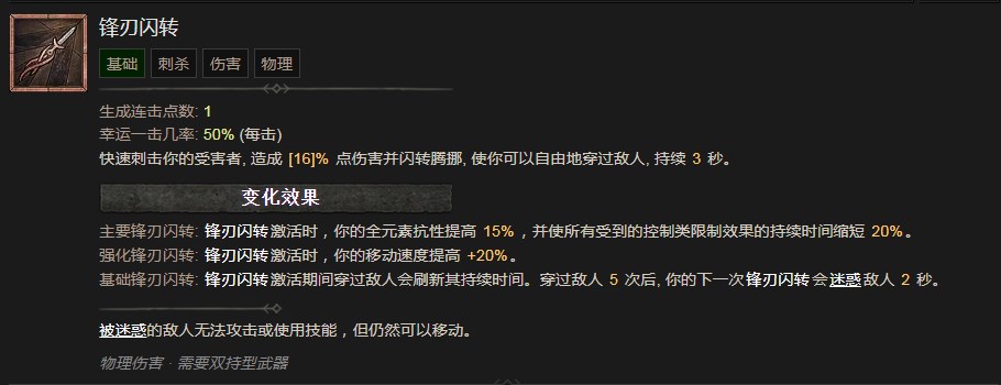 《暗黑破坏神4》锋刃闪转技能有什么作用